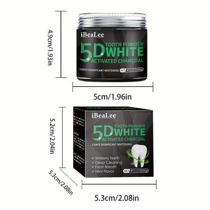 Black Charcoal Teeth Whitening Powder (2.11 oz)